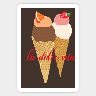 La Dolce Vita Gelato Cones Sticker